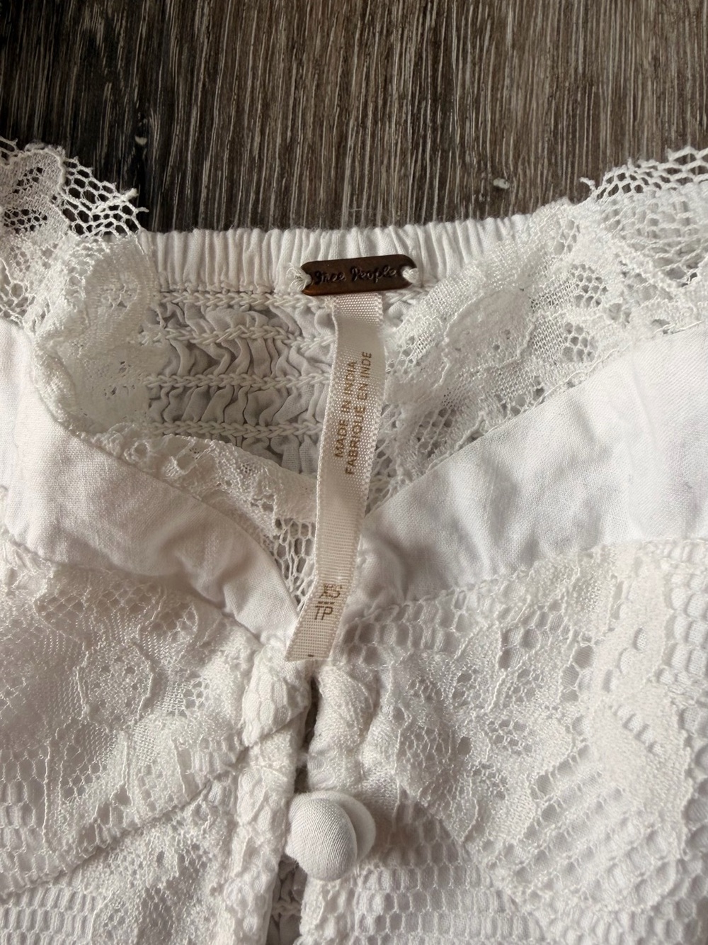 Free People White Lace Corset Crop Top - Picture 2 of 6